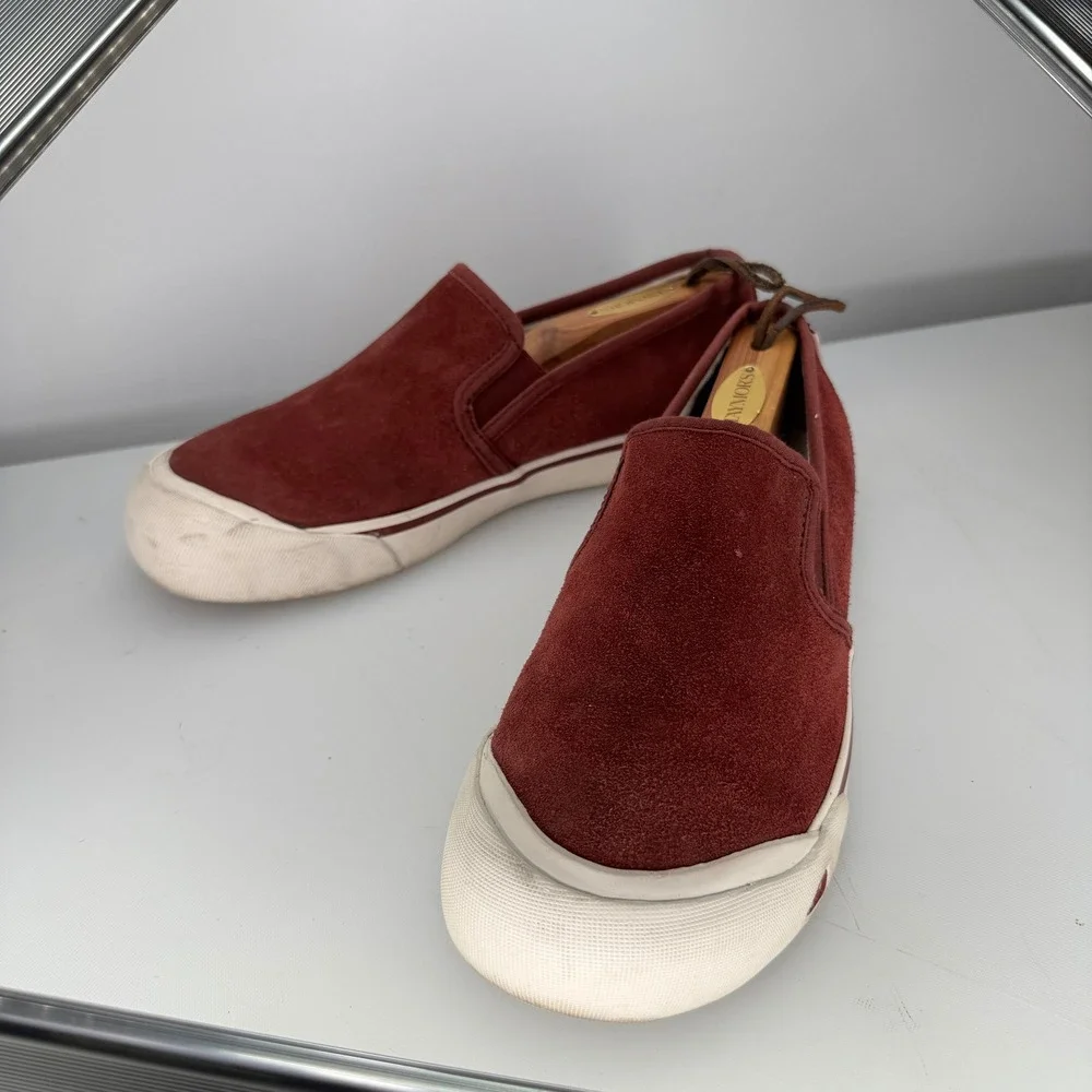 Keen Sienna Shoes Women 9.5‎ Burgundy Suede Canvas Vulcanized Slip On Sneakers